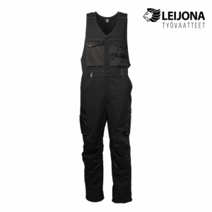 Leijona Flex avohaalari mustana, joustava ja käytännöllinen työhaalari