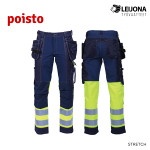 Hi-Vis 3.0 Stretch Riipputaskuhousut sininen-keltainen