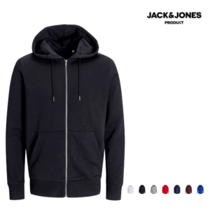 Luomu puuvilla vetoketjuhuppari Basic, tummanharmaa, 300g