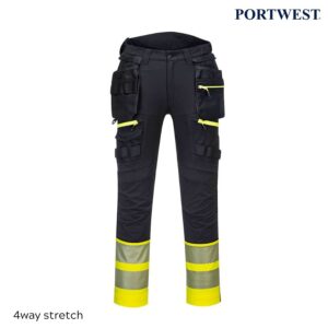 Portwest DX445 Hi-Vis Stretch Riipputaskuhousut – kestävä ja joustava työvaate