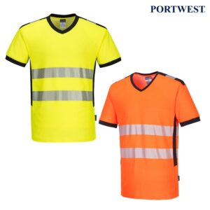 Portwest PW310 Hi-Vis V-kaulus T-paita – hengittävä ja kevyt työpaita