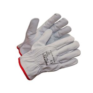 Protect Pukinnahkainen Työsormikas, vuohennahkainen kämmen ja selkäosa, 12 parin pakkaus