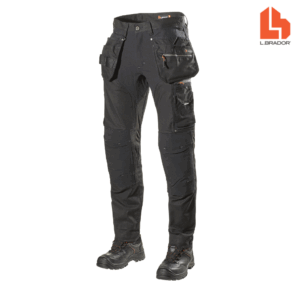 Riipputaskuhousut 1070PB Aereo mustat työmiesten stretch-housut